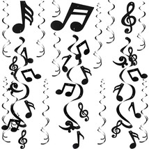 84 Pieces Music Notes Hanging Swirl Music Theme Party Decorations Music Foil Whi - £19.23 GBP