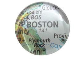 Kiola Designs Boston Massachusetts Map Pendant Magnet - £15.94 GBP
