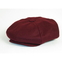 Mens Fashion Classic Flannel Wool Apple Cap Hat by Bruno Capelo ME906 Burgundy image 5
