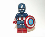Building Block Captain America with Belt Marvel Movie Minifigure Custom - £4.75 GBP