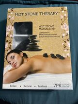 Hot Stone Massage Kit for Spa Body Relaxing Massage Therapy Black - $9.89