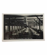 Rainier National Park RRPC Paradise Inn Dining Room Real Photo Postcard Vintage - £7.42 GBP