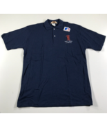 Vintage Detroit Tigers Polo Shirt Mens Large Navy Blue 1987 World Series... - £18.18 GBP