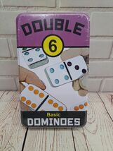 NIB Basic Double 6 Travel Tin Domino Set from, for 1-4 Players - $9.61