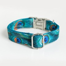 Premium Peacock Design Dog Collar With Zinc Alloy Buckle - Perfect For Big Dogs - £13.51 GBP
