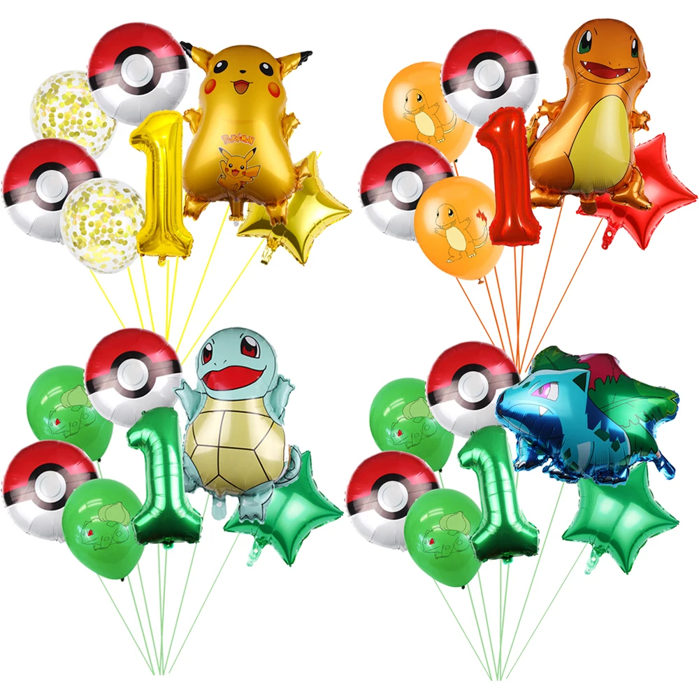 Pokemon Pikachu Anime Figures Decorative Balloons For Party Birthday Supplies - £10.39 GBP