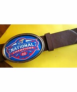KANSAS JAYHAWKS 2022 NCAA Championship Epoxy Buckle &amp; Brown Bonded Leath... - $470.27 MXN