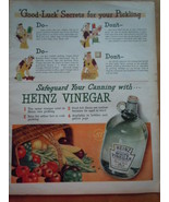 Vintage Heinz Vinegar Good Luck Secrets Print Magazine Advertisement 1945 - €6,82 EUR