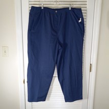 Classic Elements Pants 24WP Pull On Navy Elastic Pockets Inseam 27&quot; Sears NEW - £11.95 GBP
