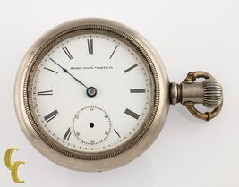 Silverode Antique Elgin Open Face Pocket Watch Gr 6 18S 7-Jewel 1884 - €222,12 EUR