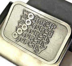 1970s-80s Worster Motor North East Pennsylvania Safety Belt Buckle Hit L... - $19.91