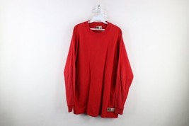 Vtg 90s Russell Athletic Mens Large Faded Blank Long Sleeve T-Shirt Red Cotton - £35.48 GBP