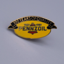 1989 Vintage Pennzoil Oil 100 Year Anniversary Enamel Pin 100 Years of Q... - £7.88 GBP