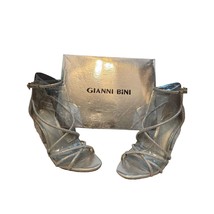 Gianni Bini Anselle Pearl Gold Stiletto Sexy Strappy Heels Size 8M Box - £23.30 GBP