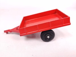 Vintage Red Hubley Kiddie Toy 2 Wheel #5 Utility Trailer Lancaster Diecast Toy - $29.69