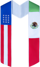 Mexican Graduation Sash | Mexico American Flag Graduation | Sash Graduation Stol - £25.27 GBP