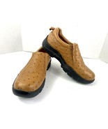 Roper Performance Loafers Women 7.5M Shoes Brown Leather Ostrich Embosse... - $34.47