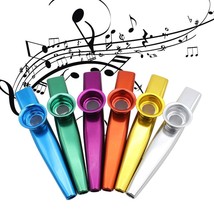 6pcs/set Metal Kazoos Musical Instruments Flutes Diaphragm Mouth Kazoos Musical  - £23.69 GBP