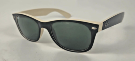 Ray-Ban RB2132 875 NEW WAYFARER Sunglasses Black &amp; Beige 52-18 145 3N FR... - £57.60 GBP