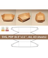 Paper tray template, cookie tray, snack tray, chips tray, popcorn tray, ... - $1.49