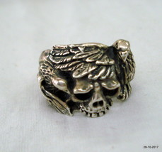 Vintage Sterling Silver Ring Cocktail Ring Dragon Ring Handmade Jewellery - £85.77 GBP