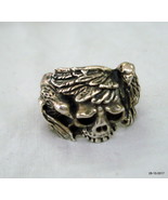 Vintage Sterling Silver Ring Cocktail Ring Dragon Ring Handmade Jewellery - £85.66 GBP