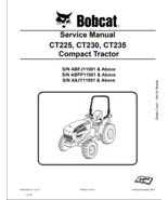 BOBCAT CT225, CT230, CT235 COMPACT TRACTOR SERVICE MANUAL SN 6987029 (1-... - $5.00
