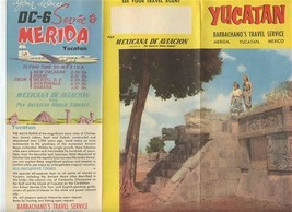 Mexicana De Aviacion Yucatan DC-6 Brochure Merida 1948 - $27.72