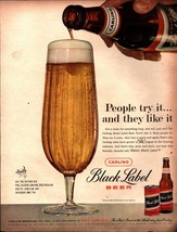 1960 Carling Black Label Beer Ad  People Try It &amp; They Like It d9 - £20.02 GBP