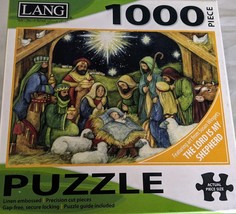 Lang Nativity Holy Night Christmas Barn Animals Wisemen Jigsaw Puzzle 10... - $7.92