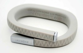 New Jawbone Up Wristband Large v2 Light Grey Fitness Diet Tracking Bracelet Gray - $10.21