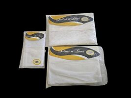 Vintage Satins N Laces Dupont Antron III Nylon Flat &amp; Fitted Full Sheets... - $67.32