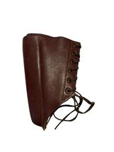 Vintage Brown Leather Lace-Up Arm Bracer Wrist Guard Archery Renaissance... - $22.50