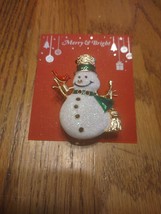 Snowman And Cardinal Christmas Brooch Pin-Brand New-SHIPS N 24 HOURS - £26.99 GBP