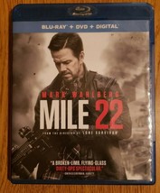 Blu-Ray + DVD Mile 22 with Mark Wahlberg Rated R 2 Discs Universal 2018 - £7.45 GBP