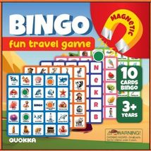 QUOKKA Magnet Bingo Game for Kids - 40 Magnetic Chips Memory Game for Toddlers 3 - £7.78 GBP