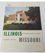 University of Illinois Football Illini Program September 24 1966 Missouri - $18.95