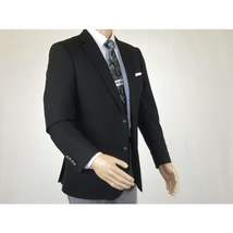 Men's RENOIR Classic Blazer Jacket 100% Wool Single breasted Notch 509-1 Black image 7