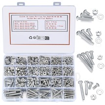 1080 Pcs Screws And Bolts And Nuts Assortment Kit, Cross Pan Head Screws... - £27.47 GBP