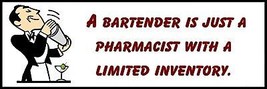 WALL CRACK POSTER - A Bartender is just a pharmacist with a limited inventory.  - £13.56 GBP