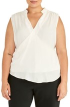 RACHEL Rachel Roy Womens Plus Size Collection Faux Wrap Top Size 2X, Natural - £79.13 GBP