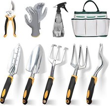 Garden Tools 9 Piece Heavy Duty Gardening Tools Set with Non Slip Rubber Grip St - £30.29 GBP