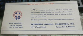 1956 Automobile Owner&#39;s Association Kansas City Ink Blotter - $9.49