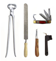 Horse Farrier Tool Essentials 5-Piece Groom Hoof Care Trim Tool Kit 984151 - $59.39