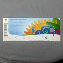 *PERFECT* Ticket FIFA world cup 2014 Brazil #44 Bosnia-Herzegovina vs Iran - £37.61 GBP