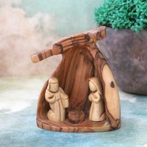 Handmade Olive Wood Nativity Set, Christmas Gift Made in the Holy Land Jerusalem - £156.90 GBP