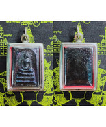 Thai Amulet Somdej Style With Multi-Color Metal Frame, Wat Ceremony Edit... - $54.40 CAD