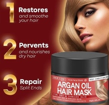 Repairs Hair Mask Argan Oil Treatment Hair Conditioner Moisturizer - £15.79 GBP