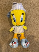 Tweety Bird Plush with Night Cap Sylvester on Slippers Looney Tunes 1997 - £11.18 GBP