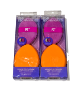 2 Pack Real Techniques RT Miracle 2 In 1 Powder Puff + Travel Case Orang... - $29.99
